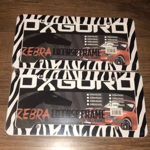 Zebra license plate covers